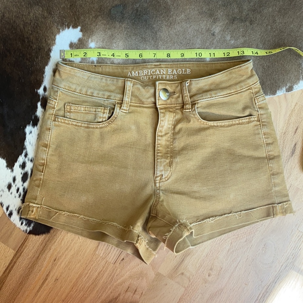 American Eagle Super Stretch Tan Denim Shorts | 6 - Picture 6 of 8